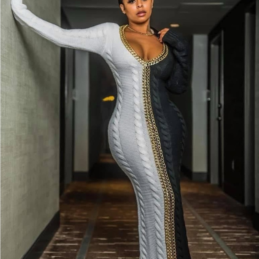 Black and White Women's Dress